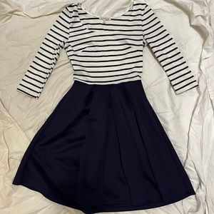 Striped A line dress, xs
